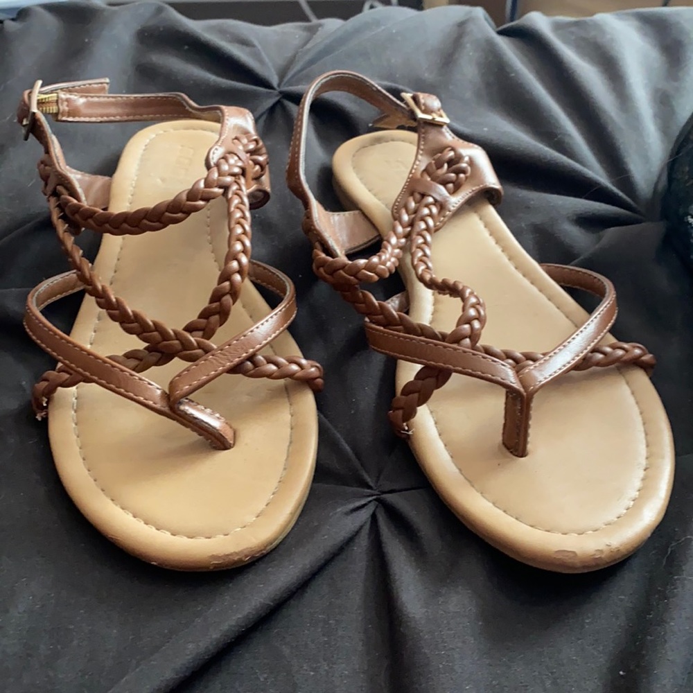 Tan strap sandals